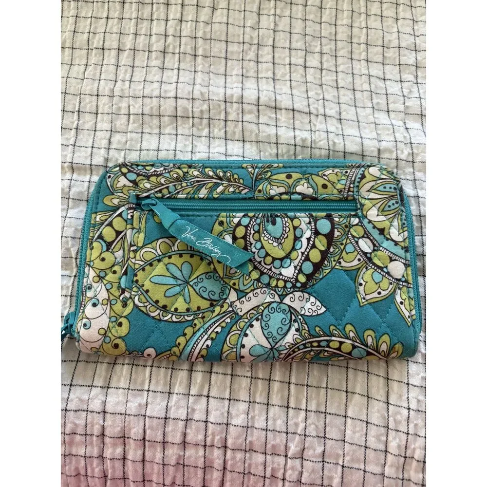 Vera Bradley Peacock floral small hobo bag and medium zip wallet retired pattern